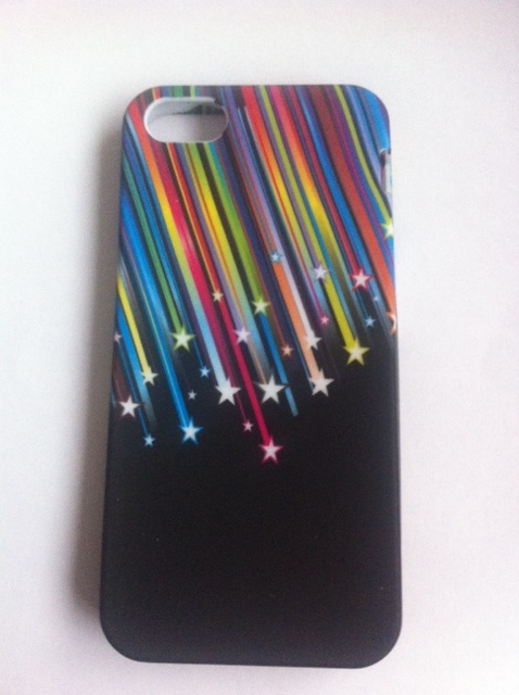 Apple Iphone 5 case, zwart met sterren